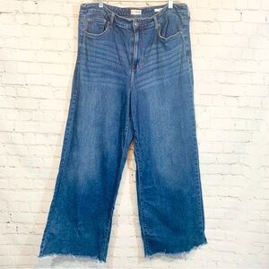 Wonderly Wide Leg Jeans raw hem